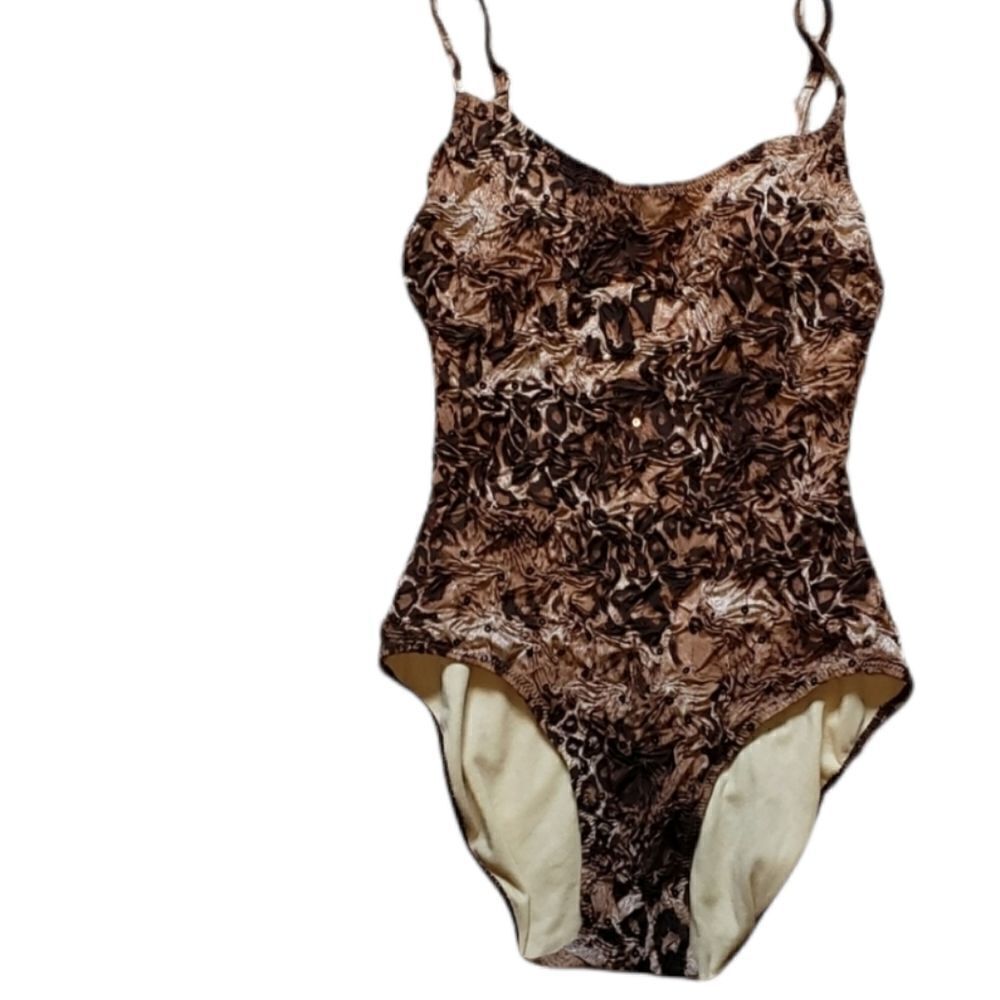 Leopard print one piece with embellishments